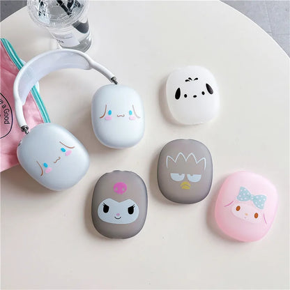 Cute Sanrio Headband Phone Earphone Case for AirPods Max Melody Kuromi BADTZ-MARU Wireless earphones Headset Sleeve Cover