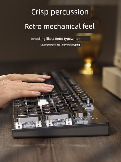 Dazzling E104 Retro Wired Keyclick Mechanical Keyboard