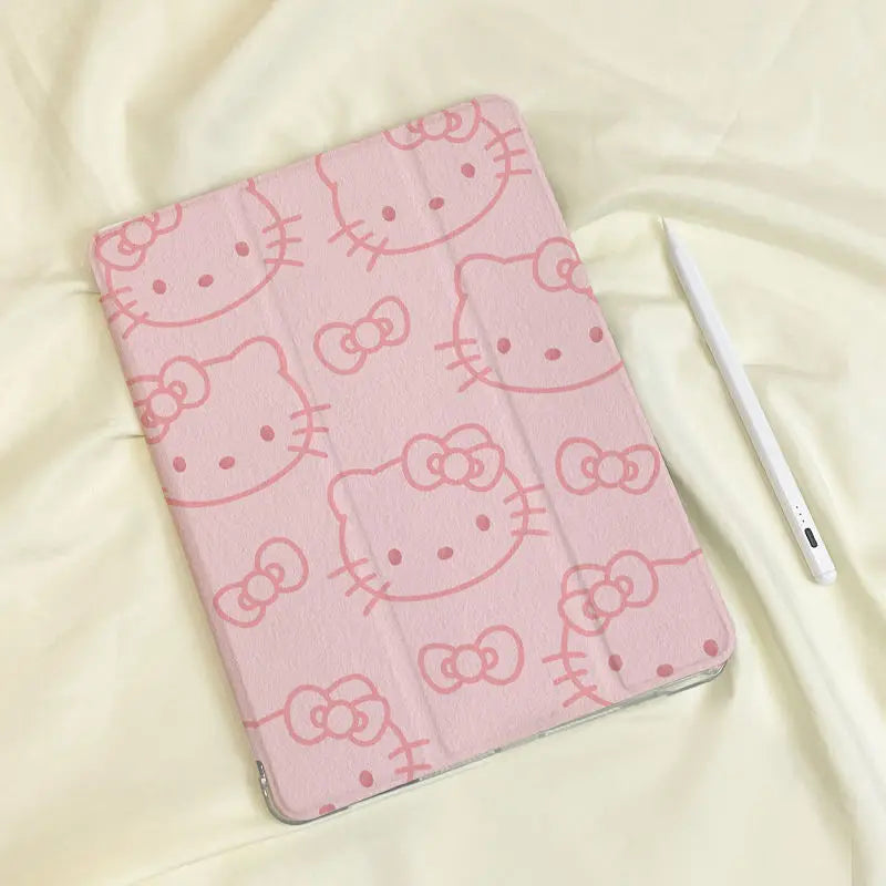 Kawaii Hello Kitty IPad Protective Shell MINISO Anime Cinnamoroll Lovely Cartoon Anti Fall Measures for Mini5 Air5 4 Ipadpro