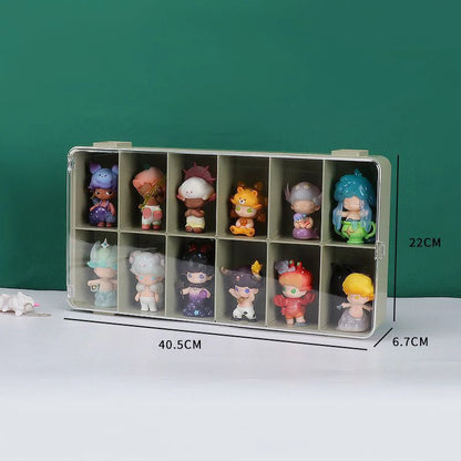 Pop Mart display box blind box shelf storage box doll transparent multi-grid dustproof acrylic storage cabinet