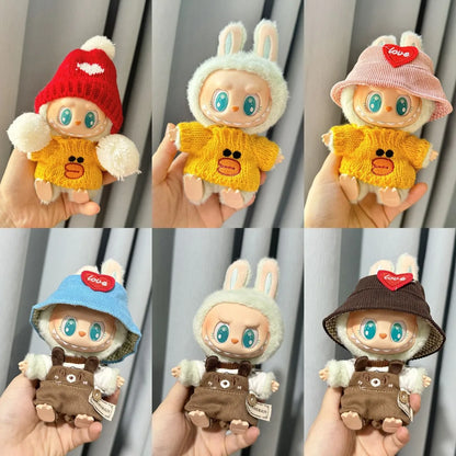 Plush Doll'S Clothes Outfit Accessories For Korea Kpop Exo Labubu V1 V2 Idol Dolls Sitting Party Fashion Hat Clothing Gift