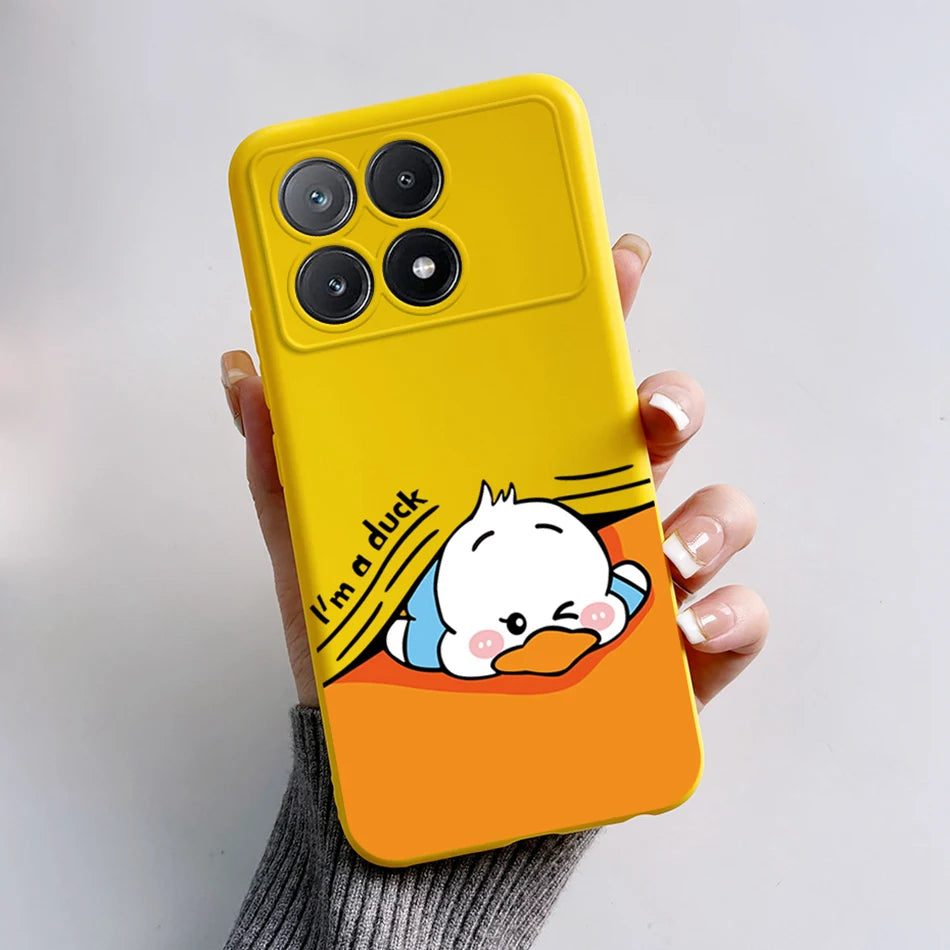 For Xiaomi Poco X6 Pro 5G Case Cute Cartoon Cat Frog Cover Soft TPU Phone Case For Xiaomi Poco X6 PocoX6 Pro X6Pro Fundas Bumper