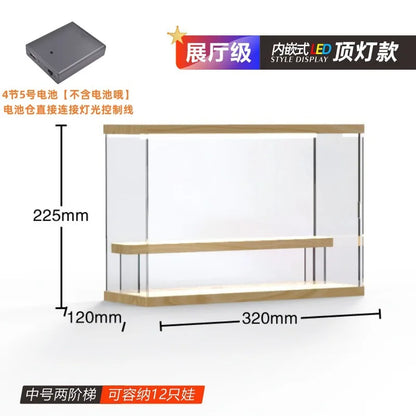 Acrylic Storage Box Blind Box Doll Toys Gift Display Rack Cosmetic Perfume Storage Shelf Home Decor Organizer Stand 2-4 Tiers