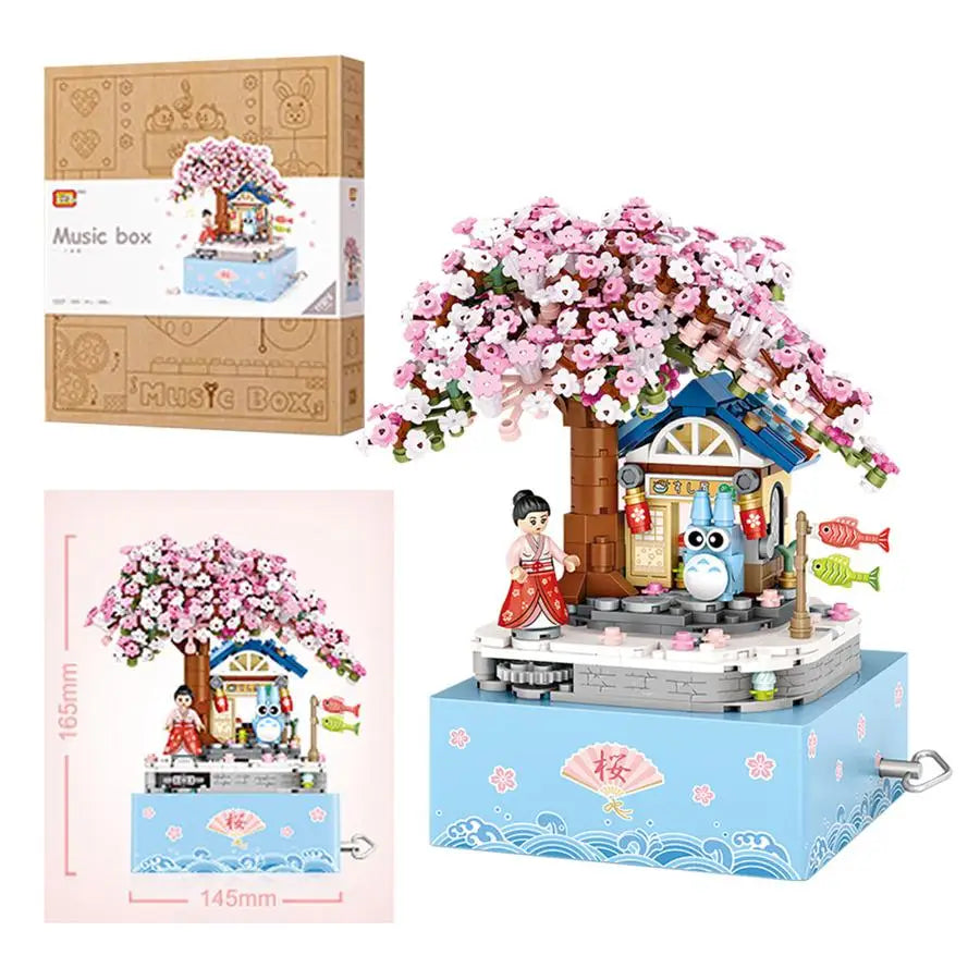 LOZ Blocks New Year Goods Building Bricks Christmas Tree Music Box Santa Claus Brinquedos Fun  Kids Toys Girls Present 1237