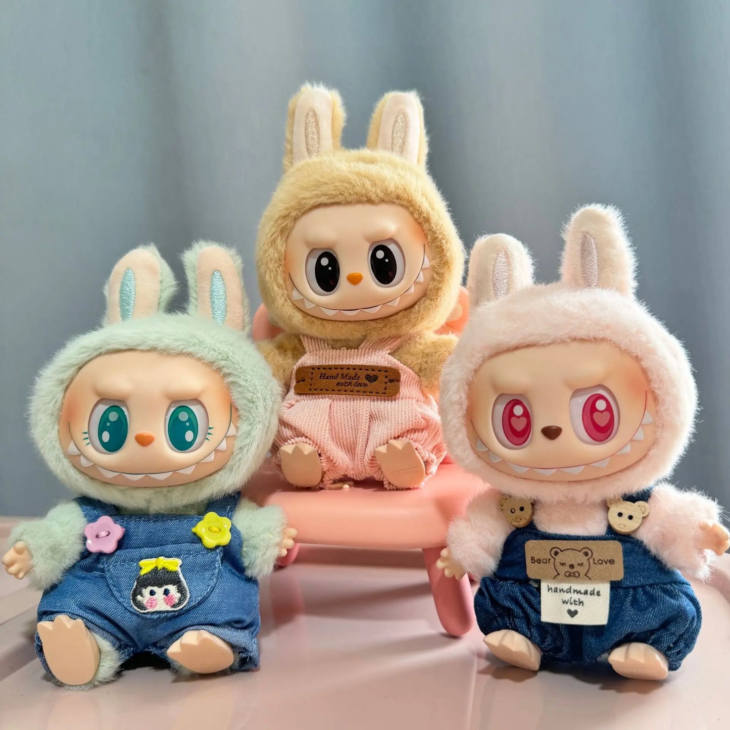 MIni Plush Doll'S Clothes Outfit Accessories For Labubu V1 V2 Idol Dolls sitting party baby clothes lazy Tony suit Clothing Gift