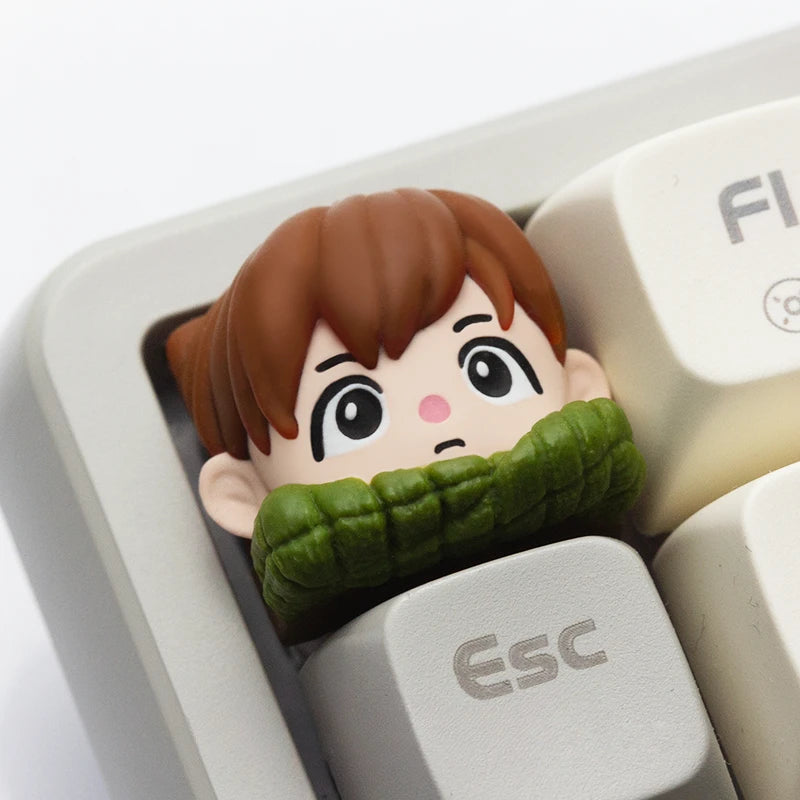 Original Delicious in Dungeon Key Cap Resin Layered Drip Gel Design Anime Peripheral Keycaps for Mechanical Keyboard Cute Gift