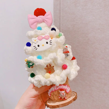 Sanrio Hello Kitty Christmas Tree Series Ornament Cute Cartoon Festival Scene Arrangement Desktop Decoration Xmas Gift Wholesale