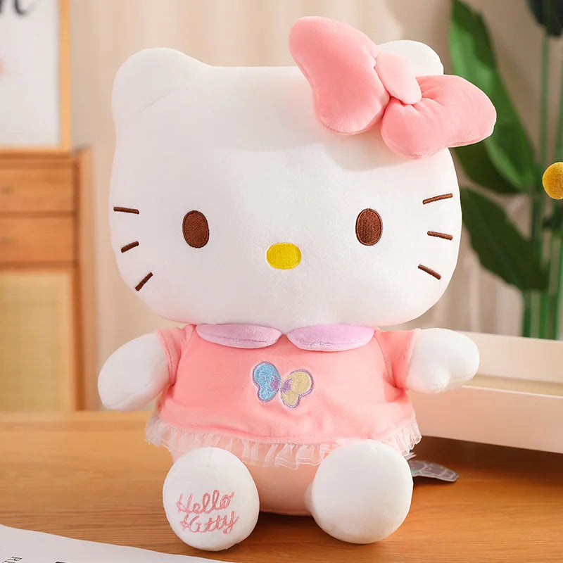 Sanrio Plush Hello Kitty Anime Kuromi Stuffed Toys Hello Kitty Plushier Xmas Gifts For Girls Kawaii My Melody Plush Dolls