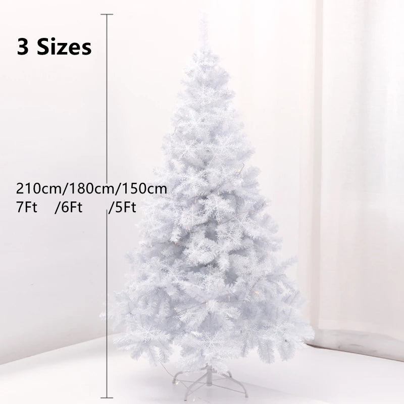 Pink Christmas Tree 210cm/180cm/150cm Large Artificial Xmas Tree Retardant Fir Tree for Рождество Navideño