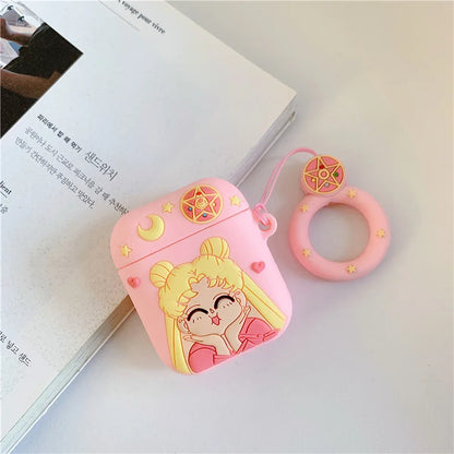 Ins Sailor Moon Airpods Pro2 Protective Case Cute 2nd Generation 3rd Generation Apple Bluetooth Earphone Case Cute Gift For Girl