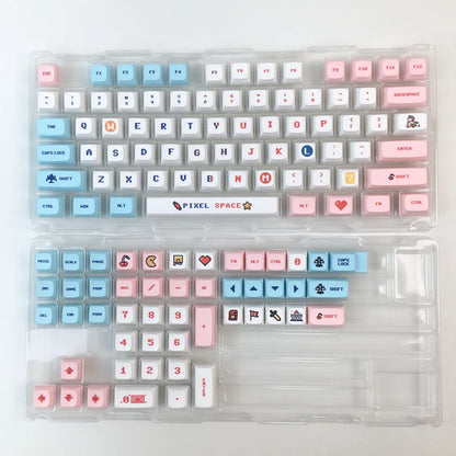 PBT English Keycaps 124 Keys XDA Keycap Profile Key Cap For Mechanical Keyboard Kit Mx Switch RGB Backlit 87 104 Gamer Keyboards