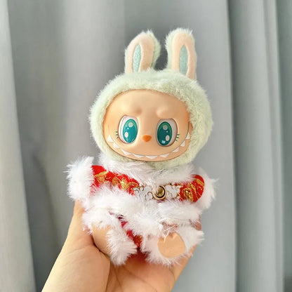 Cute Mini Plush Doll'S Clothes 17cm Labubu II Idol Dolls Sitting Party Outfit Accessories For Korea Kpop Exo Clothing DIY Gift