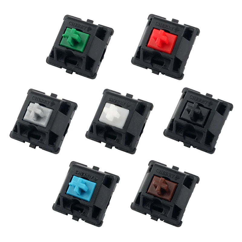 1pc For Cherry MX Mechanical Keyboard Switch Silver Red Black Blue Brown Silent Pink Shaft Switch 3-pin Cherry Clear RGB Switch