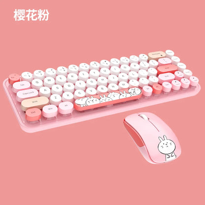 MOFII Wireless Keyboard and Mouse Set Office Cute, Compact and Portable Set Silent Keyboard Office Keyboard Suitable for PC MAC