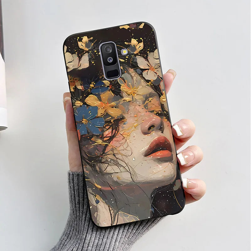 Case For Samsung A6 2018 Cover A 6 A600F Cartoon Cat Fox Soft Silicone TPU Phone Case For Samsung Galaxy A6 Plus 2018 A605F Case