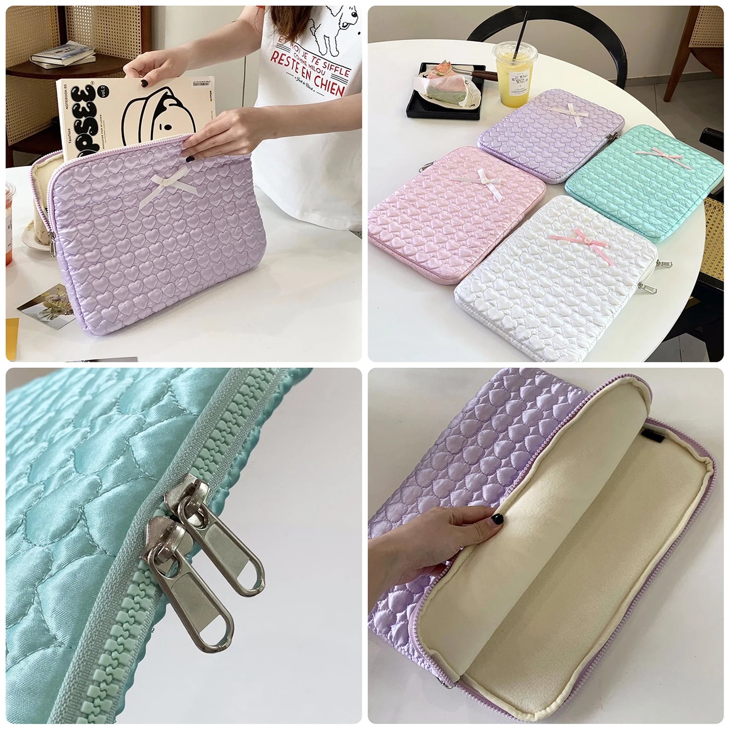 Bowknot Laptop Bag 11 13 14 15 16 Inch Sleeve Case For iPad Air Macbook Pro Lenovo Samsung Xiaomi Huawei Hp Dell Notebook Pouch