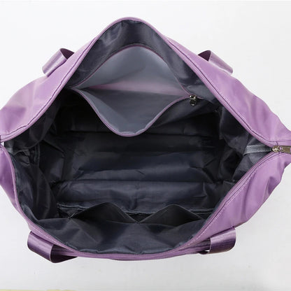 Foldable Travel Bag Stretchable Large Capacity Gym Bags Nylon Waterproof Double Layer Zipper Hangbag Luggage Organizer Tote New