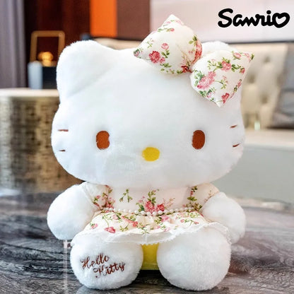 Sanrio Hello Kitty Kuromi Throw Pillow Baby Stuffed Toys Anime Cat Plush Toys Plushie Kids Gifts Children Dolls For Girls Boys