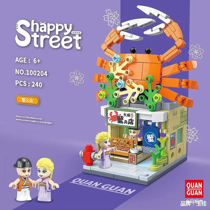 House Building Blocks Mini City Store Street View Snack Street Children's Toys Boys and Girls Gifts Compatible With Lego