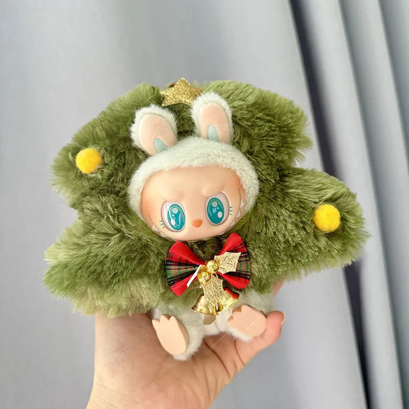 17cm Labubu II Idol Dolls Sitting Party Cute Mini Plush Doll'S Clothes Outfit Accessories For Korea Kpop Exo Clothing DIY Gift