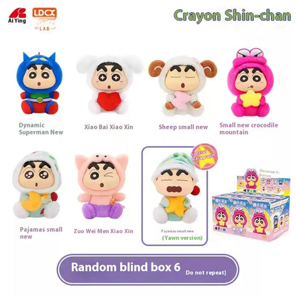 Original Crayon Shin-chan Blind Box, Vinyl Doll Series First Release, 6pcs/box, Cute Plush Toy, Model & Figurine, Gift Toy