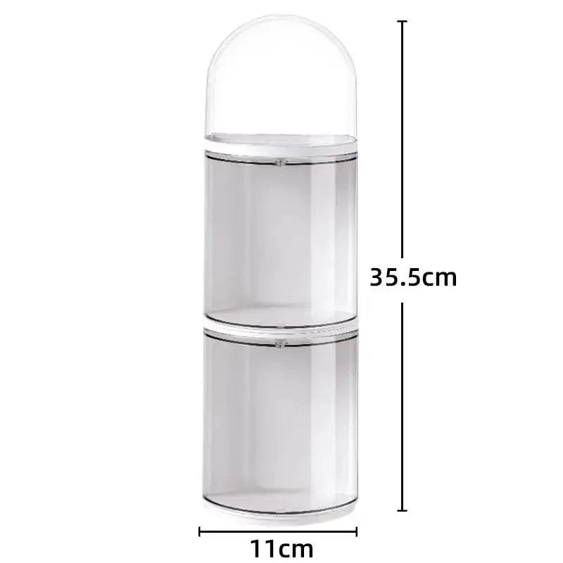 Display Box For POPMART Transparent Acrylic Rotating Wall Hanging Blind Box Storage For LEGO Doll Model Kits Organizer Cabinet