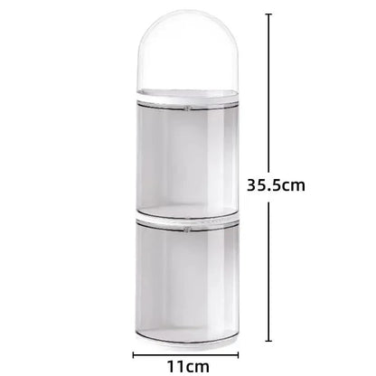 Display Box For POPMART Transparent Acrylic Rotating Wall Hanging Blind Box Storage For LEGO Doll Model Kits Organizer Cabinet