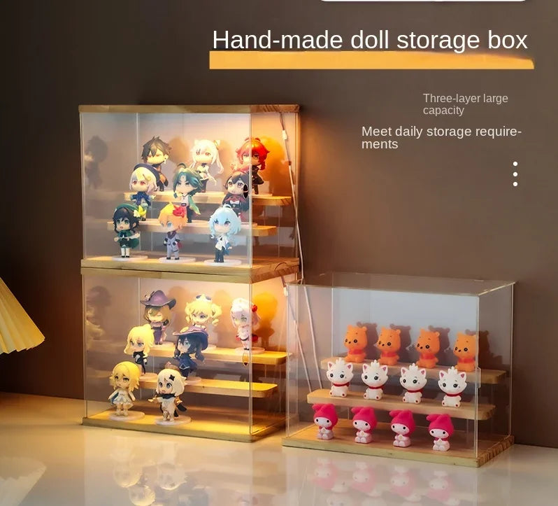 Blind box storage box, bubble mat acrylic display rack, hand box display cabinet, doll LEGO model dust cover