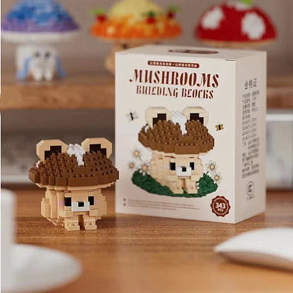 New Cute Simulation Mushroom Building Block Model Children's Educational Toy Leisure Assembly Decompression Game