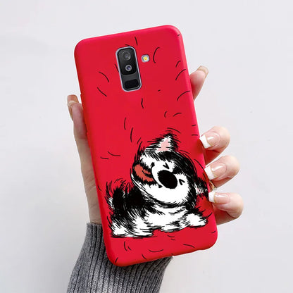 Case For Samsung A6 2018 Cover A 6 A600F Cartoon Cat Fox Soft Silicone TPU Phone Case For Samsung Galaxy A6 Plus 2018 A605F Case