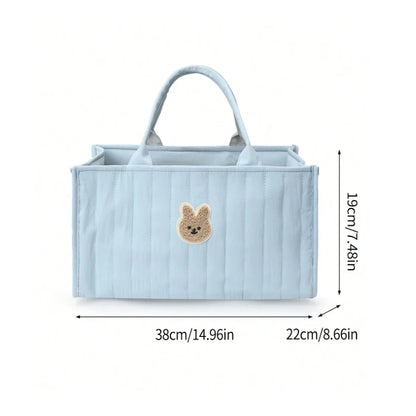 Handheld layered high-capacity mother and baby mommy bag, waterproof and portable embroidered diamond grid splicing bag, baby di