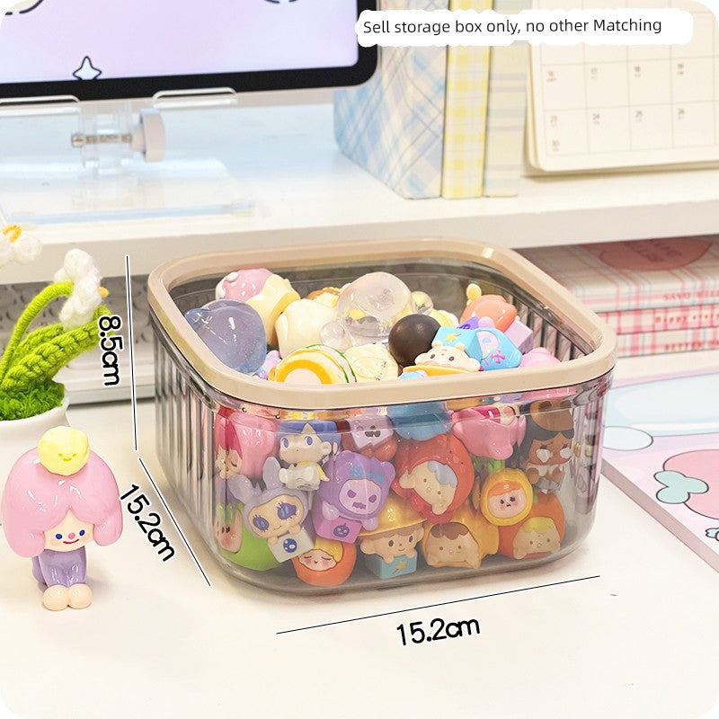 Cute Tablets Dustproof with Cover Minimalist Storage Box Girls' Desktop