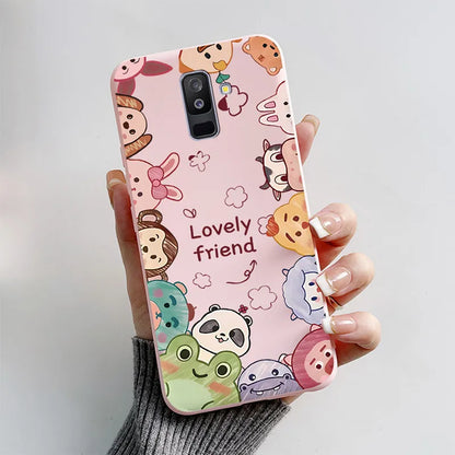 Case For Samsung A6 2018 Cover A 6 A600F Cartoon Cat Fox Soft Silicone TPU Phone Case For Samsung Galaxy A6 Plus 2018 A605F Case