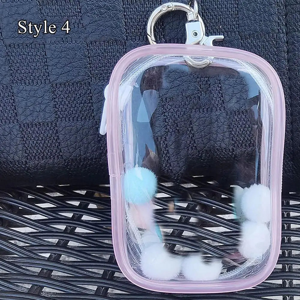 Jewelry Organizer Transparent Storage Box Pouch Mystery Box Keychain Bag Storage Case Thicken Wallet Cute Doll Bag Organization