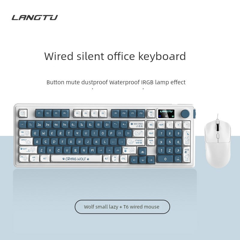 Langtu L98 Wired Screen RGB Backlit Keyboard Mouse