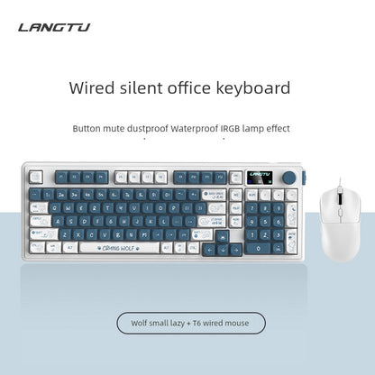 Langtu L98 Wired Screen RGB Backlit Keyboard Mouse