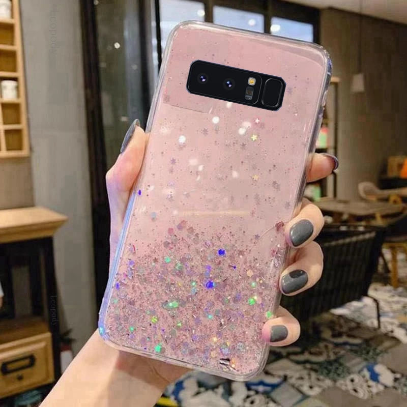 Bling Glitter Soft Phone Case For Samsung Galaxy note 8 N950F N950FD N950 N950W Silicon Soft Back Cover For Samsung note8 Capa