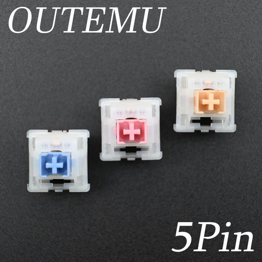 Outemu Switches Mechanical Keyboard Lubed Switch 5Pin Silent Tactile Linear Blue Pink Yellow Jade Custom Gaming DIY MX Switches