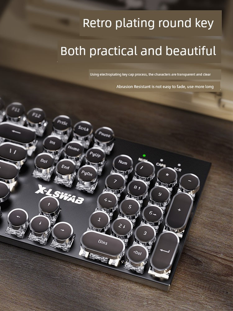 Dazzling E104 Retro Wired Keyclick Mechanical Keyboard