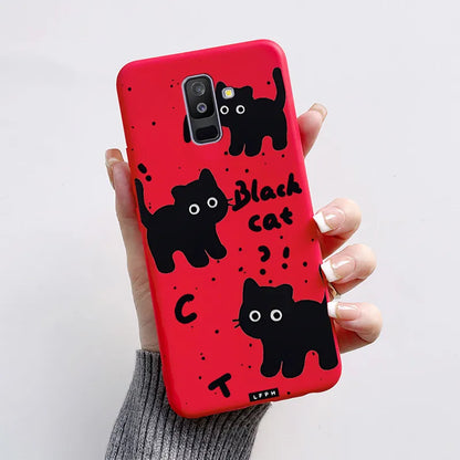 Case For Samsung A6 2018 Cover A 6 A600F Cartoon Cat Fox Soft Silicone TPU Phone Case For Samsung Galaxy A6 Plus 2018 A605F Case