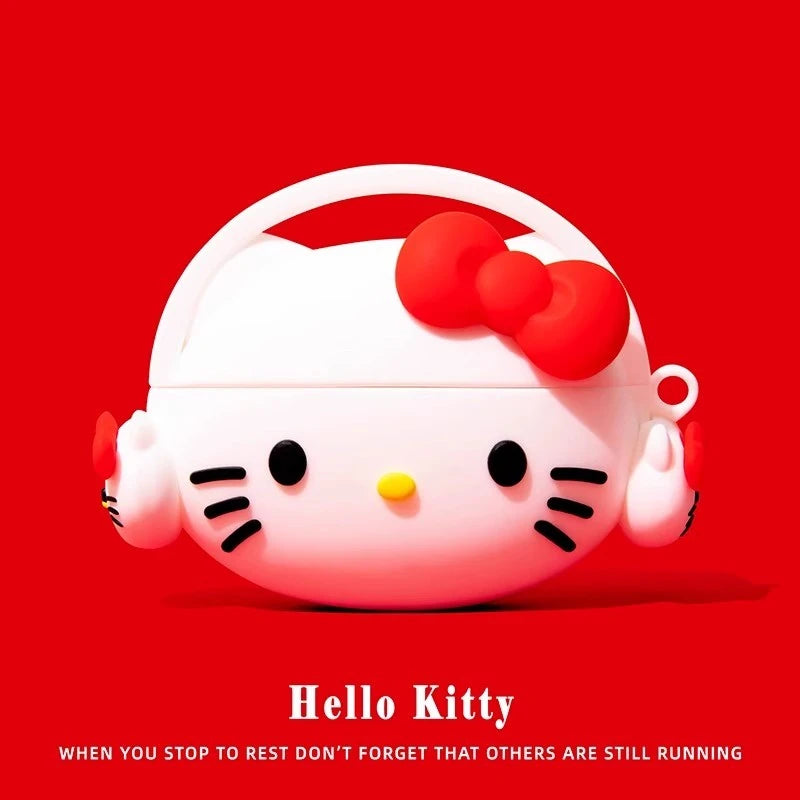 2024 New 3D Hello Kitty For Apple AirPods 4 Earphone Cover 4rd Generation Silicone Wireless Bluetooth Headphone Protective Case