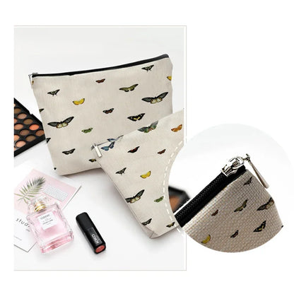 Mvensh Cute Kissing Cat Makeup Bag With Printing Pattern Cute Organizer Bag Pouchs For Travel Bags Pouch Women's Cosmetic Bag