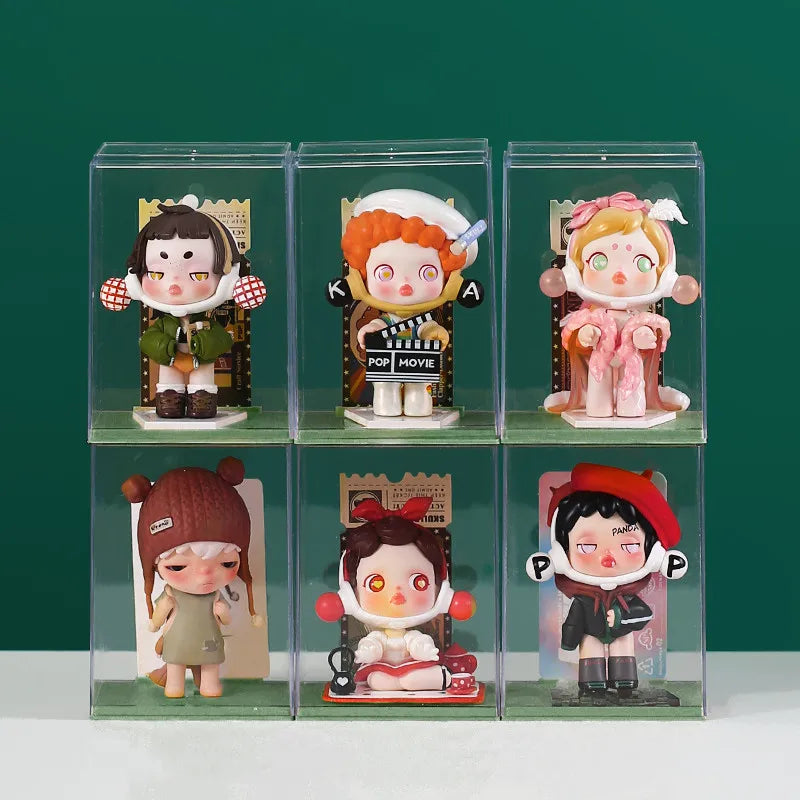 Dust-proof Acrylic Doll Toys Storage Organizer Box Mystery Box Display Stand Popmart Storage Box Case Blind Box Showcase