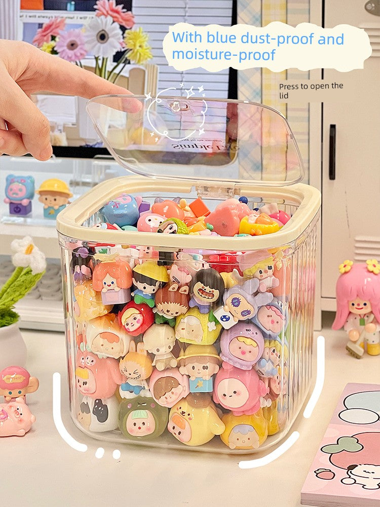 Cute Tablets Dustproof with Cover Minimalist Storage Box Girls' Desktop