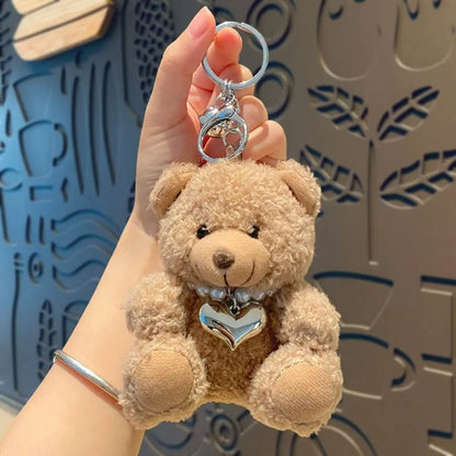 Cartoon Brown Bear Doll Plush Bear Pendant Bag Accessories Cute Plush Hangings Hangings Ornament Bag Pendant