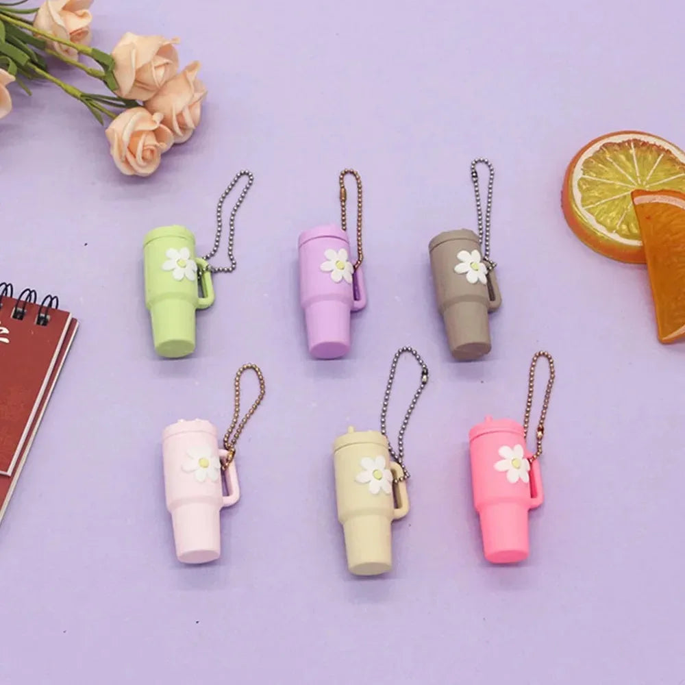 Cute Water Bottle Shape Keychain for Stanley Cup Tumbler Accessories Women Men Backpack Water Bottle Pendant DIY Ornament Jewely