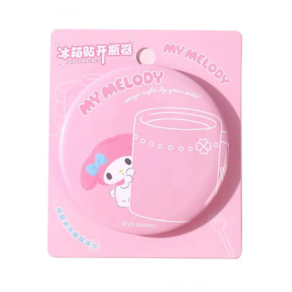 MINISO Sanrio Series Tinplate Refrigerator Magnet Bottle Opener Cartoon Desktop Decoration Peripheral My Melody Christmas Gift