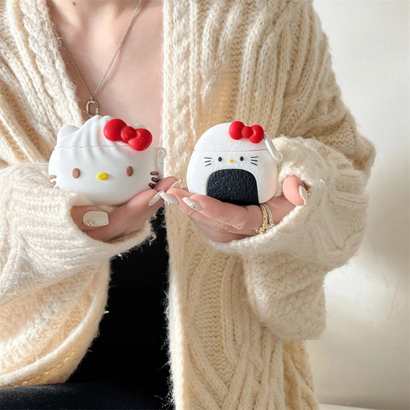 2024 New 3D Hello Kitty For Apple AirPods 4 Earphone Cover 4rd Generation Silicone Wireless Bluetooth Headphone Protective Case