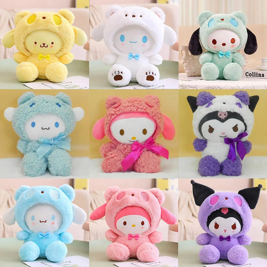 20cm Sanrio Cinnamoroll Kuromi Pochacco Hello Kitty Mymelody Plush Toys  Kawaii Dolls Stuffed Plushy Children Plushies Gift