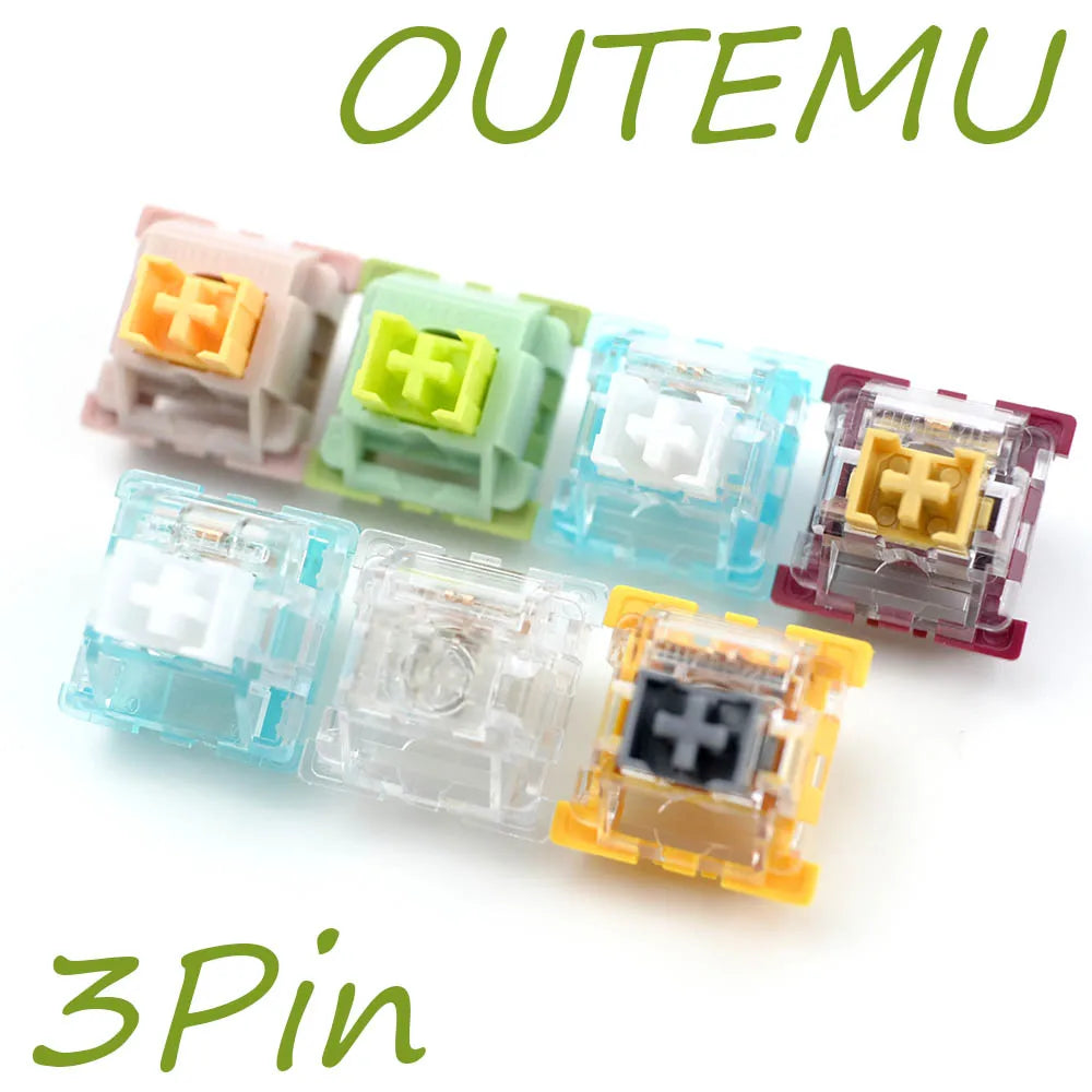 Outemu Switches Mechanical Keyboard Switch 3Pin Silent Clicky Linear Tactile Similar Holy Panda Switch Lube RGB Gaming MX Switch